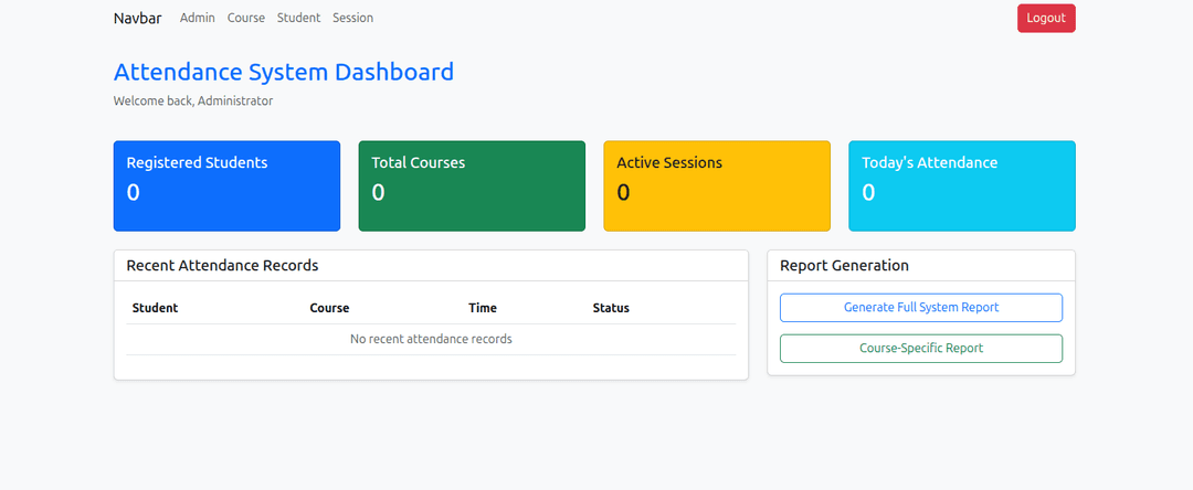 Barcode Attendance System